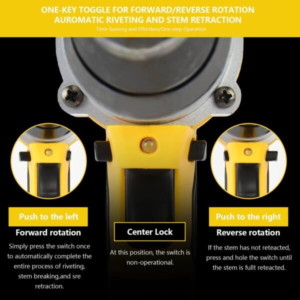 Cordless Brushless Rivet Gun for for Dewalt 20v Battery, Blind Riveter Tool(Battery Not Included) - Image 3