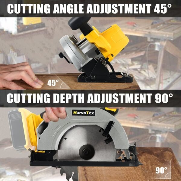 Brushless circular saw Suitable for 20V Dewalt battery 7 inch manual circular saw - Image 4