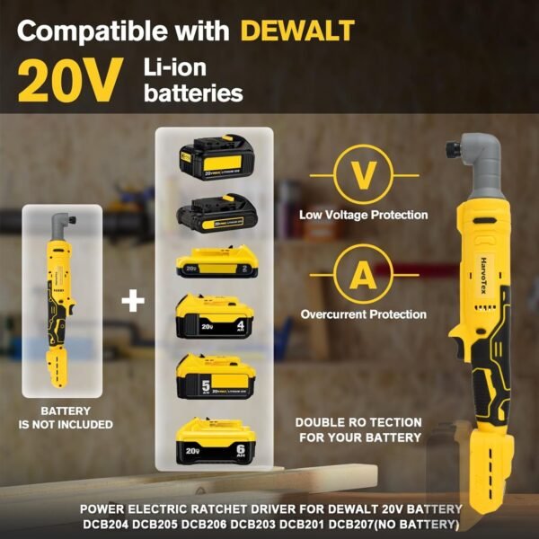 20V Brushless Cordless Impact Driver 50-180N.m Compact 3/8 Impact Driver for Dewalt 20V Battery DCB204 DCB205 DCB206 DCB203 DCB201 DCB207 Battery(Battery Not Included) - Image 4