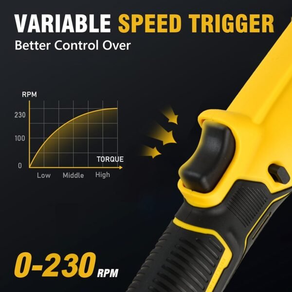 20V Brushless Cordless Impact Driver 50-180N.m Compact 3/8 Impact Driver for Dewalt 20V Battery DCB204 DCB205 DCB206 DCB203 DCB201 DCB207 Battery(Battery Not Included) - Image 6