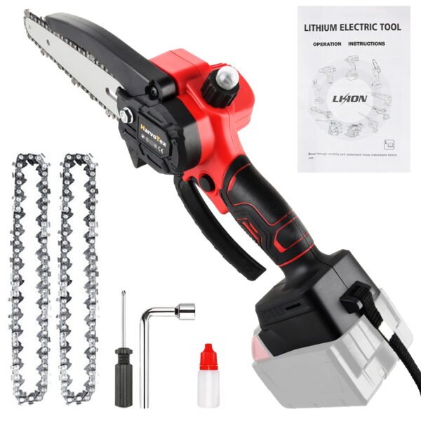 6'' 1000w Mini Chainsaw for Milwaukee M18 Battery, One-Hand Portable Mini Electric Chainsaw with Automatic   Oiler , For Farming Tree Limbs, Garden Pruning, Bonsai Trunk, and Firewood(No Battery)