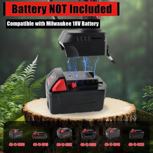 6'' 1000w Mini Chainsaw for Milwaukee M18 Battery, One-Hand Portable Mini Electric Chainsaw with Automatic   Oiler , For Farming Tree Limbs, Garden Pruning, Bonsai Trunk, and Firewood(No Battery) - Image 8