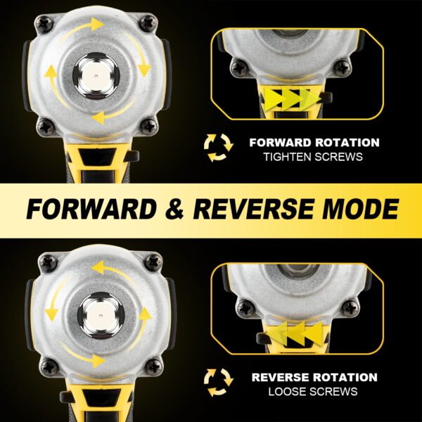 20V Cordless Tools Multifunction 1/2"  Brushless Electric Impact Wrench Torque 1000N.m for Dewalt 20V Battery (No Battery) - Image 7
