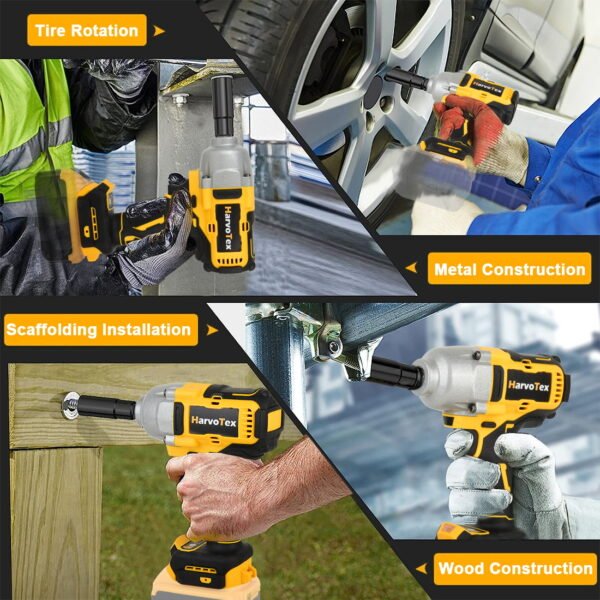 20V Cordless Tools Multifunction 1/2"  Brushless Electric Impact Wrench Torque 1000N.m for Dewalt 20V Battery (No Battery) - Image 9